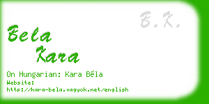 bela kara business card